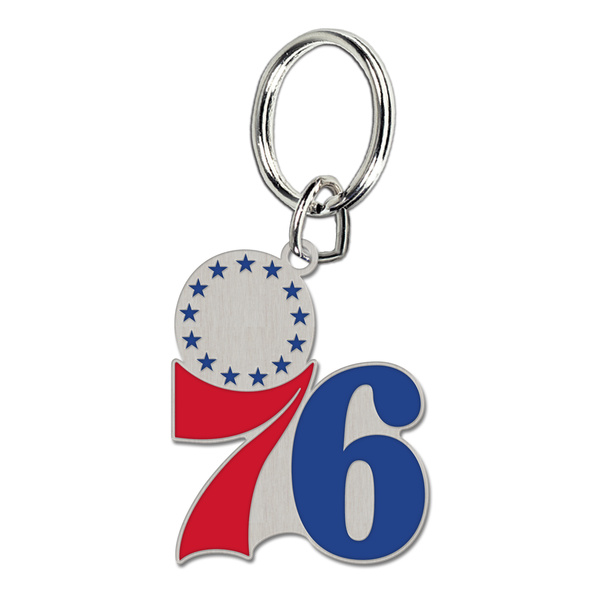 WinCraft NBA Cloisonne Key Ring Carded Philadelphia 76ers