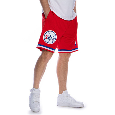 Szorty Mitchell & Ness Philadelphia 76ers czerwone Swingman Shorts