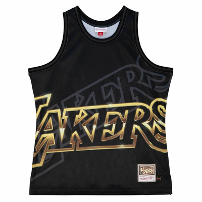 Koszulka Mitchell & Ness Los Angeles Lakers Big Face 4.0 Fashion Tank czarna