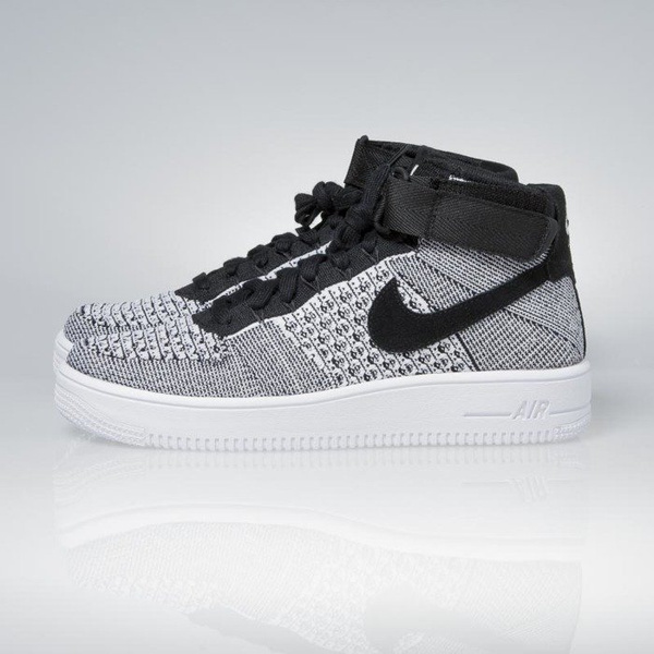 Sneakers buty Nike Air Force 1 Ultra Flyknit Mid black / black-white 817420-005