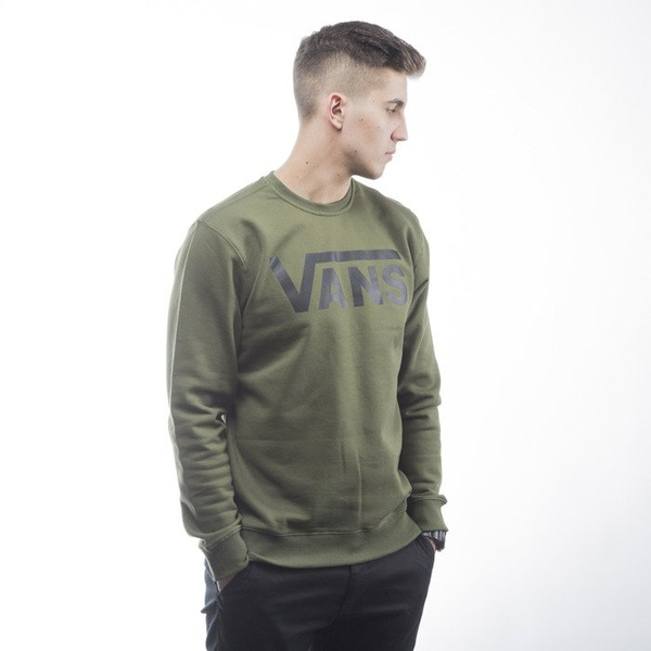 Vans bluza sweatshirt crewneck Classic Crew green military / black (VYX0J58)