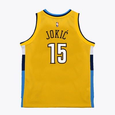 Koszulka Mitchell & Ness NBA Yellow Jersey Denver Nuggets 2017 Nikola Jokic #15 yellow