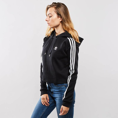 Adidas Originals women sweatshirt Slim 3 Stripes Hoodie black