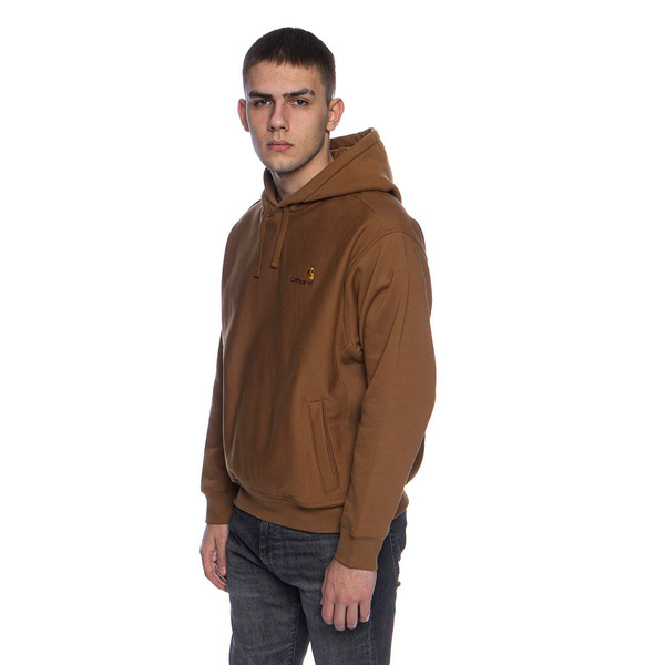 Bluza Carhartt WIP Hooded American Script Sweat brązowa