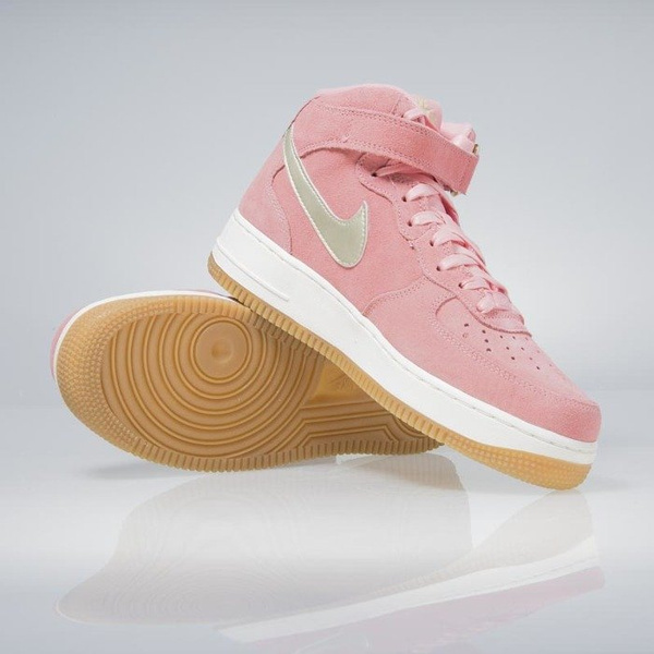 Sneakers buty Nike WMNS Air Force 1 '07 Mid Seasonal bright melon / metalic gold star 818596-800