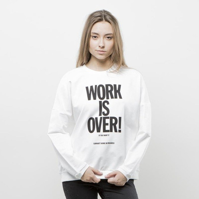 Crewneck Carhartt WIP W' Ellery Work Is Over Sweat white / black WMNS