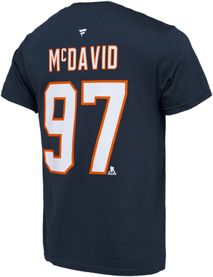 Fanatics NHL Name & Number Graphic T-shirt Edmonton Oilers #97 McDavid navy blue