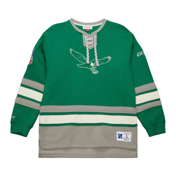 Mitchell & Ness NFL Heritage Lace-up Crew Vintage Logo Philadelphia Eagles green