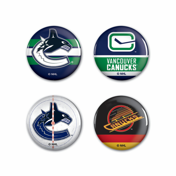 WinCraft NHL Button 4 Pack Vancouver Canucks