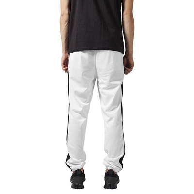 Urban Classics Track Pants white / black