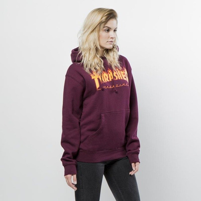 Sweatshirt Thrasher Flame Logo Hoodie maroon WMNS