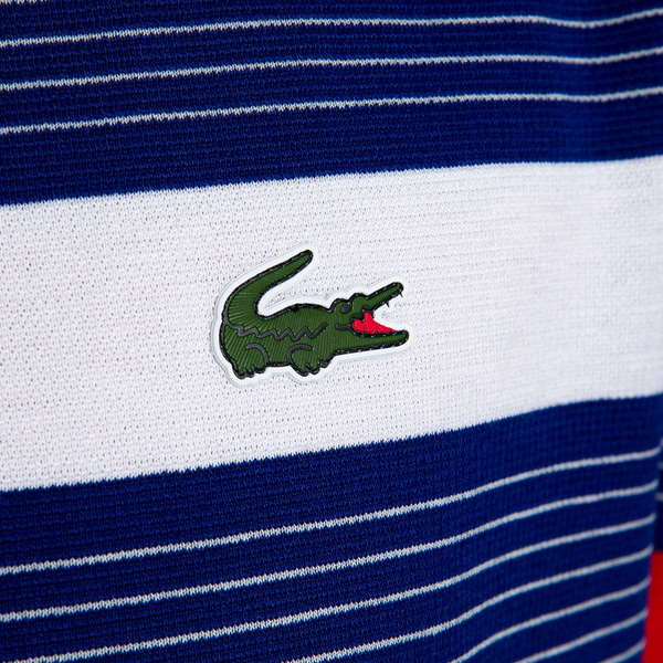 Koszulka Lacoste Men's Sport Striped Ultra Light Cotton niebieska