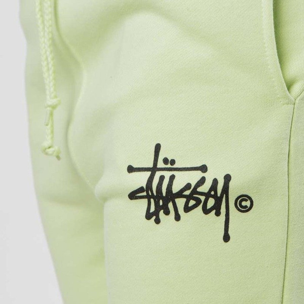 Damskie spodnie dresowe Stussy Basic Logo Sweatpant pale green WMNS