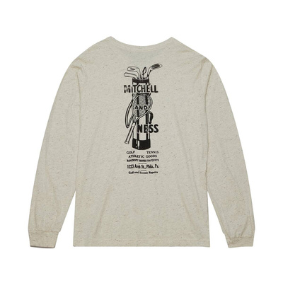 Koszulka longsleeve Mitchell & Ness Branded M&N GT Graphic LS Tee cream