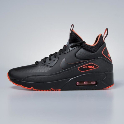 Sneakers buty zimowe Nike Air Max 90 Ultra Mid Winter SE black / black - total crimson AA4423-001