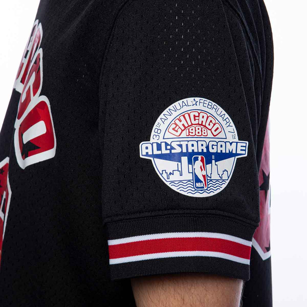 Koszulka Mitchell & Ness Chicago Bulls All Star czarna Name & Number Mesh Crewneck