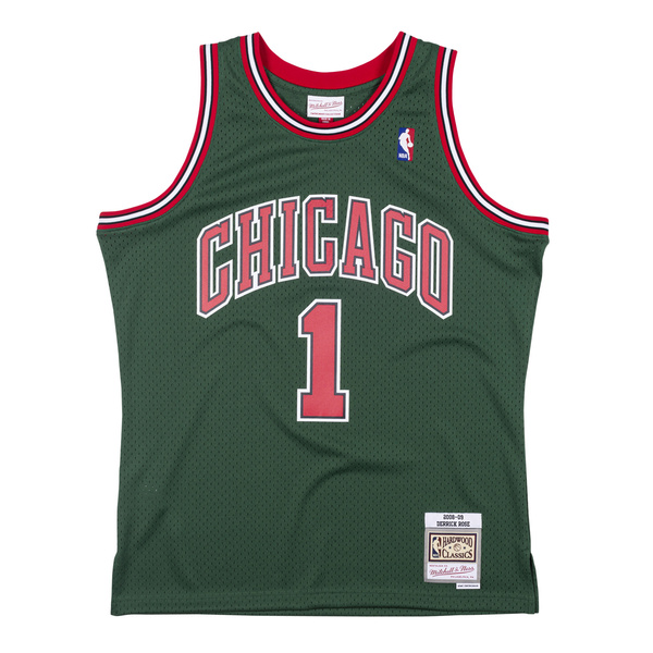 Mitchell & Ness Chicago Bulls #1 Derrick Rose green Swingman Jersey