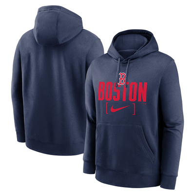 Nike Sweatshirt Men's MLB Club Slack Fleece Hood Boston Red Sox midnight navy