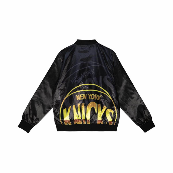Kurtka Mitchell & Ness New York Knicks Big Face 4.0 Satin Jacket czarna