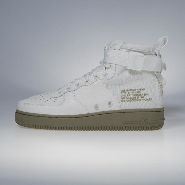 Sneakers buty Nike SF Air Force 1 Mid ivory / ivory - neutral olive 917753-101