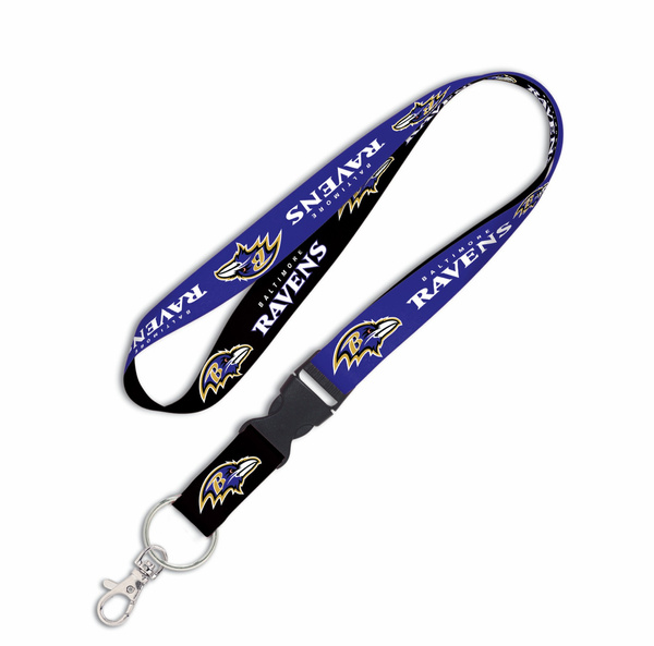 WinCraft NFL Lanyard w/detachable buckle 1" Baltimore Ravens
