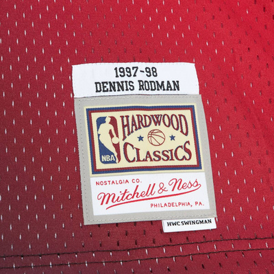 Koszulka Mitchell & Ness Chicago Bulls #91 Dennis Rodman Golden Hour Glaze Swingman Jersey red