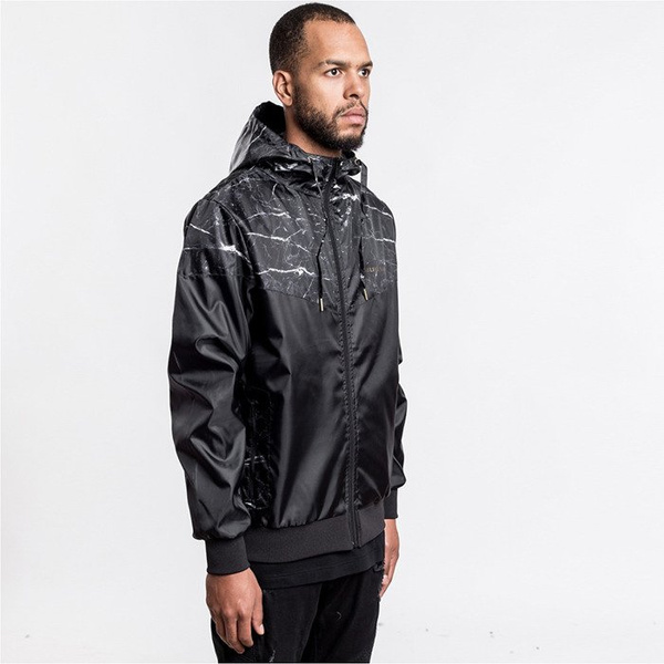 Cayler & Sons kurtka jacket Infinity Windbreaker black marble / gold WL-CAY-AW16-AP-02-03