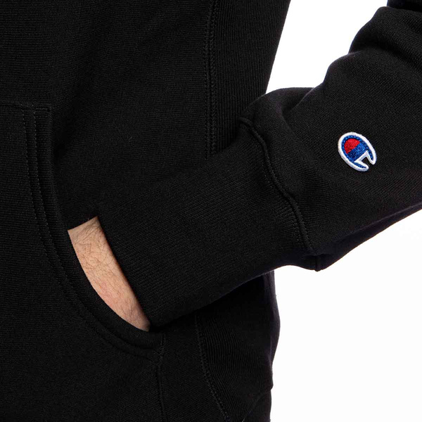 Bluza Champion Zip-Up Script Logo Reverse Weave Hoodie czarna