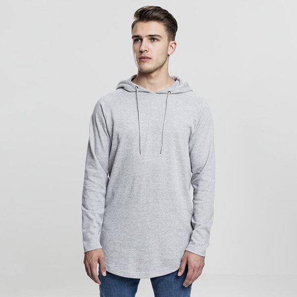 Urban Classics bluza Long Shaped Terry Hoody grey TB1779