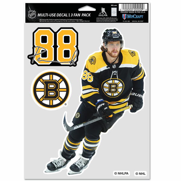 Naklejka WinCraft NHL Multi Use 3 Fan Pack David Pastrnak Boston Bruins