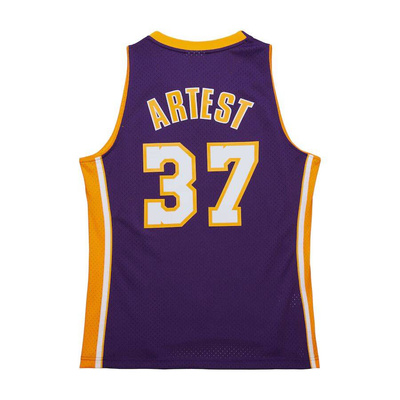 Mitchell & Ness Los Angeles Lakers #37 Ron Artest Dark Jersey purple