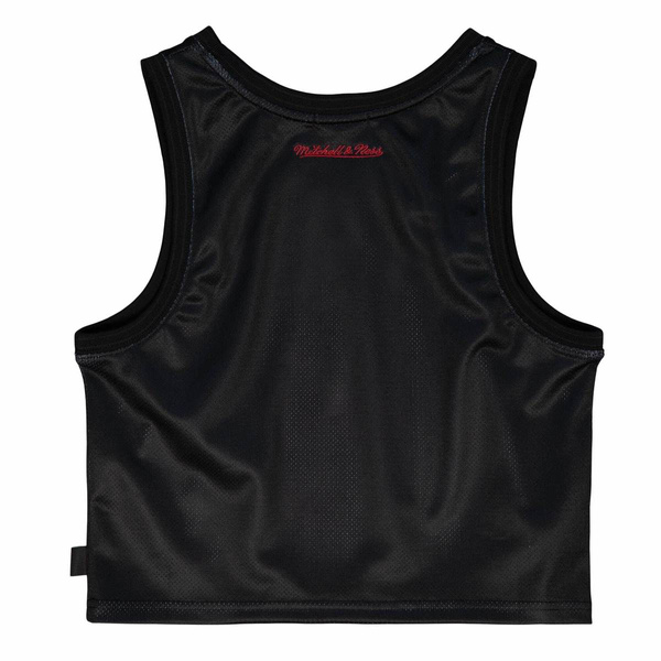 Koszulka damska Mitchell & Ness Chicago Bulls Women's Big Face 4.0 Crop Tank czarna
