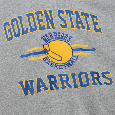 Bluza Mitchell & Ness NBA Allover Crew 4.0 Vintage Logo Golred State Warriors grey heather