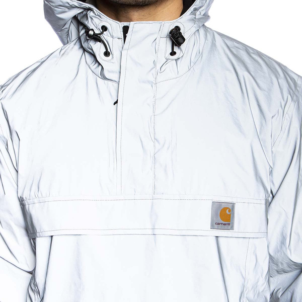 Kurtka Carhartt WIP Nimbus Reflective Pullover Jacket srebrna