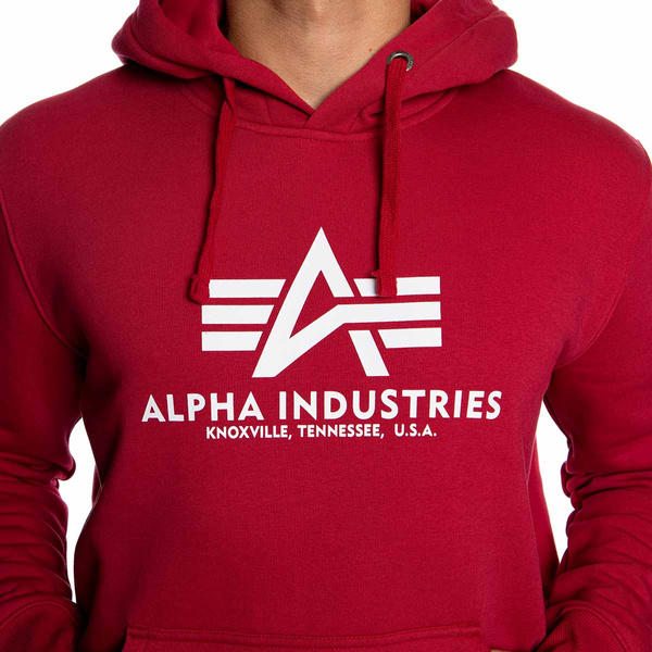 Bluza Alpha Industries Basic Hoody czerwona