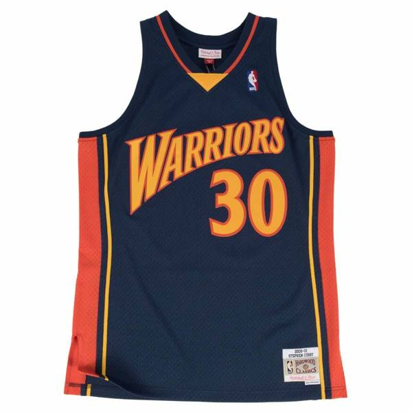 Mitchell & Ness Golden State Warriors #30 Stephen Curry navy Swingman Jersey