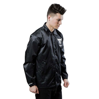 Kurtka Mitchell & Ness Chicago Bulls black NBA Satin Coaches Jacket