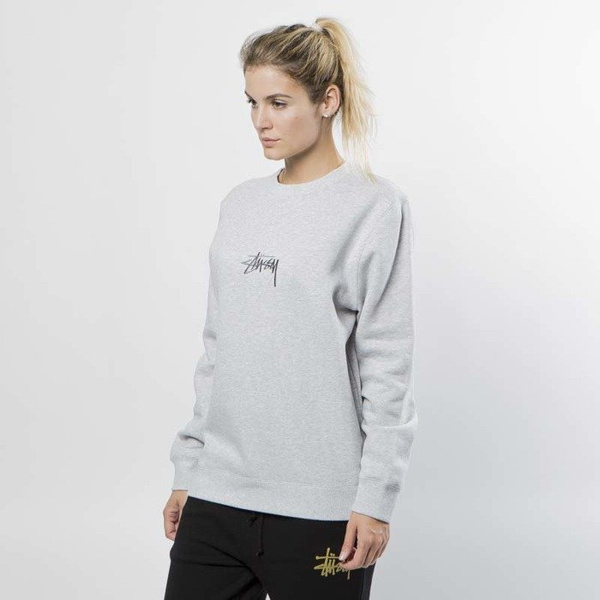 Bluza damska Stussy Sweatshirt Stock App. Crew grey heather WMNS