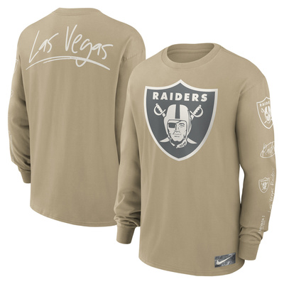Nike NFL Las Vegas Raiders Nike Long Sleeve Max 90 T-Shirt tan