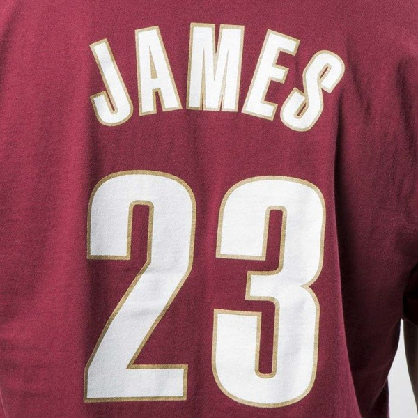 Koszulka Mitchell & Ness Cleveland Cavaliers #23 Lebron James T-shirt burgundy Name & Number Traditional