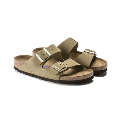 Klapki damskie Birkenstock Arizona BS Narrow Fit khaki (1018998)