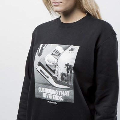 Women Sweatshirt Nike NSW Crew FLC AM1 black AJ2504-010