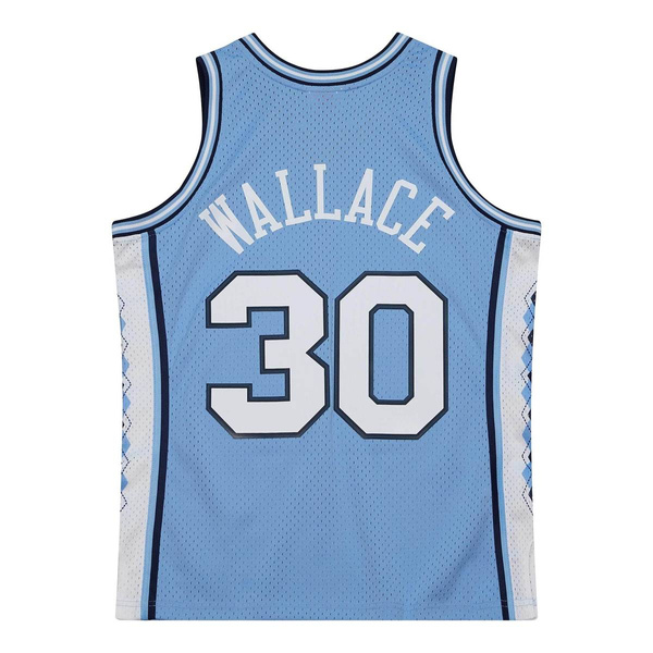 Koszulka Mitchell & Ness University Of North Carolina #30 Rasheed Wallace Swingman Road Jersey niebieska