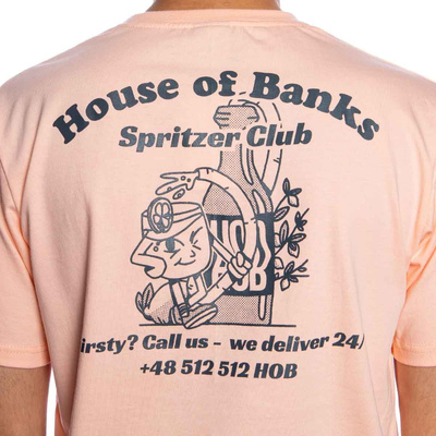 Koszulka House Of Banks Spritzer Club Tee brzoskwiniowa