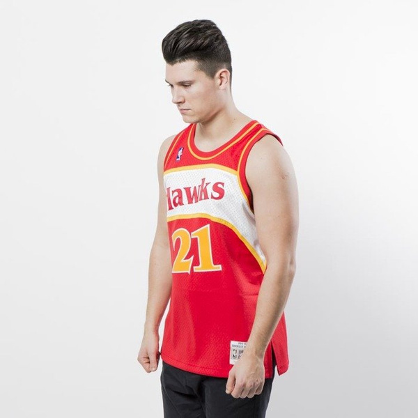 Koszulka Mitchell & Ness Atlanta Hawks #21 Dominique Wilkins red Swingman Jersey