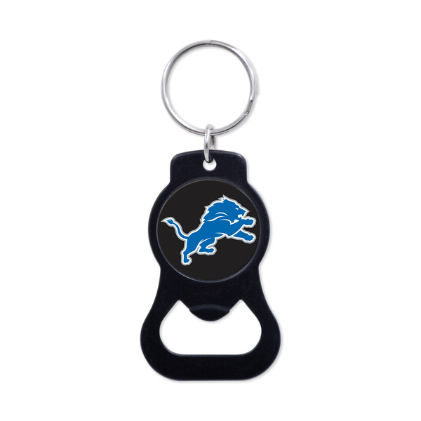 WinCraft NFL Black Bottle Opener Key Ring Detroit Lions