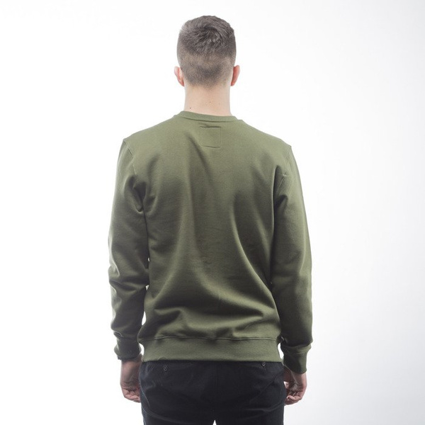 Vans bluza sweatshirt crewneck Classic Crew green military / black (VYX0J58)
