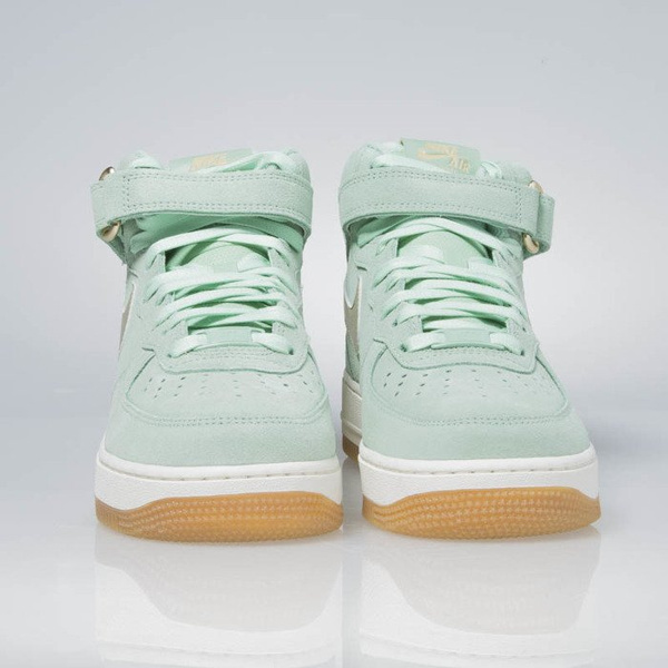 Sneakers buty Nike WMNS Air Force 1 '07 Mid Seasonal enamal green / metalic gold star 818596-300