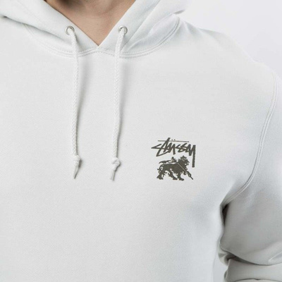 Stussy Sweatshirt Lion Shield Hood stone