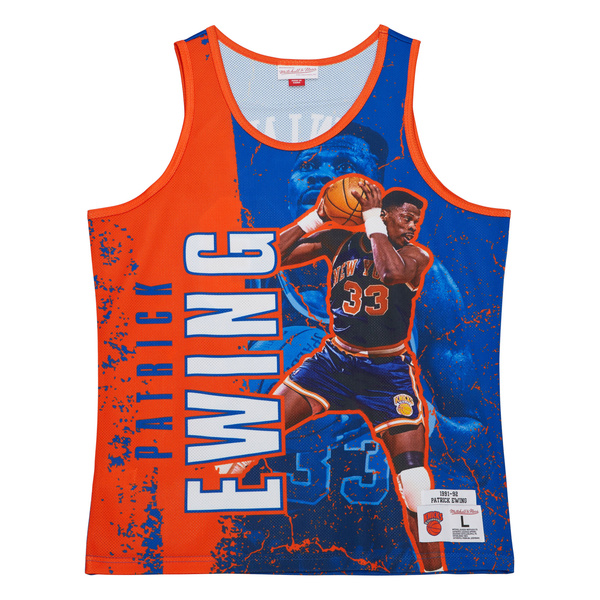 Mitchell & Ness tank top New York Knicks Player Burst Mesh Tank royal